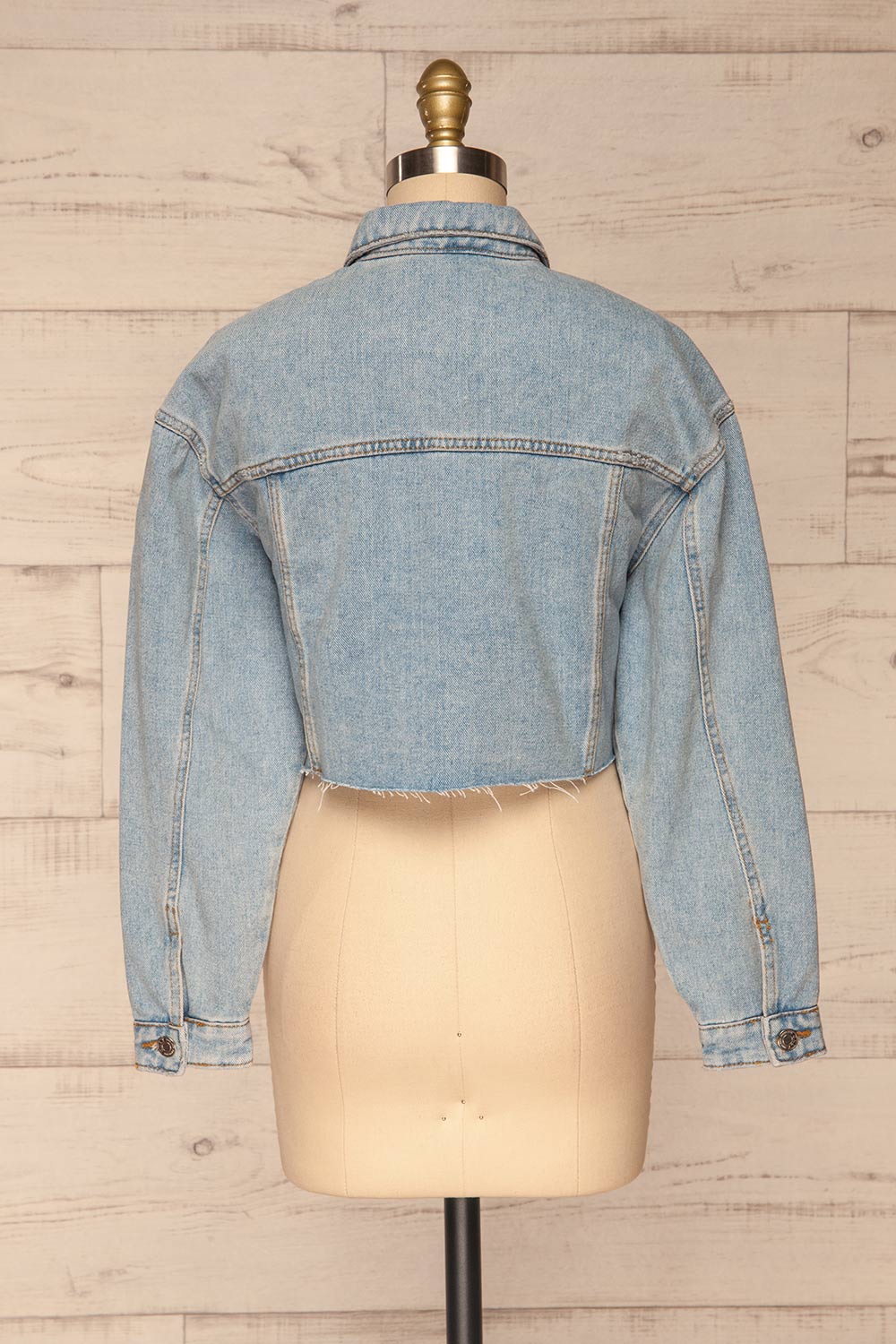 Lariano Crop Jean Jacket | Veston Denim | La Petite Garçonne back view 