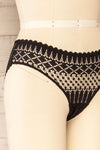 Larvik Black Lace Bikini Underwear | La petite garçonne side close-up