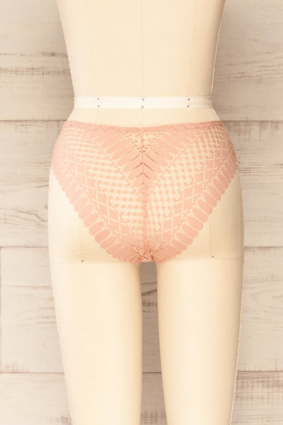 Larvik Pink Lace Bikini Underwear | La petite garçonne back view