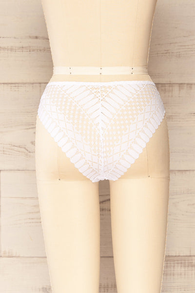 Larvik White Lace Bikini Underwear | La petite garçonne back view