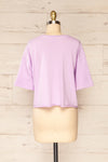 Lasin Lilac Purple Raw-Edge Cropped T-Shirt | La petite garçonne back view