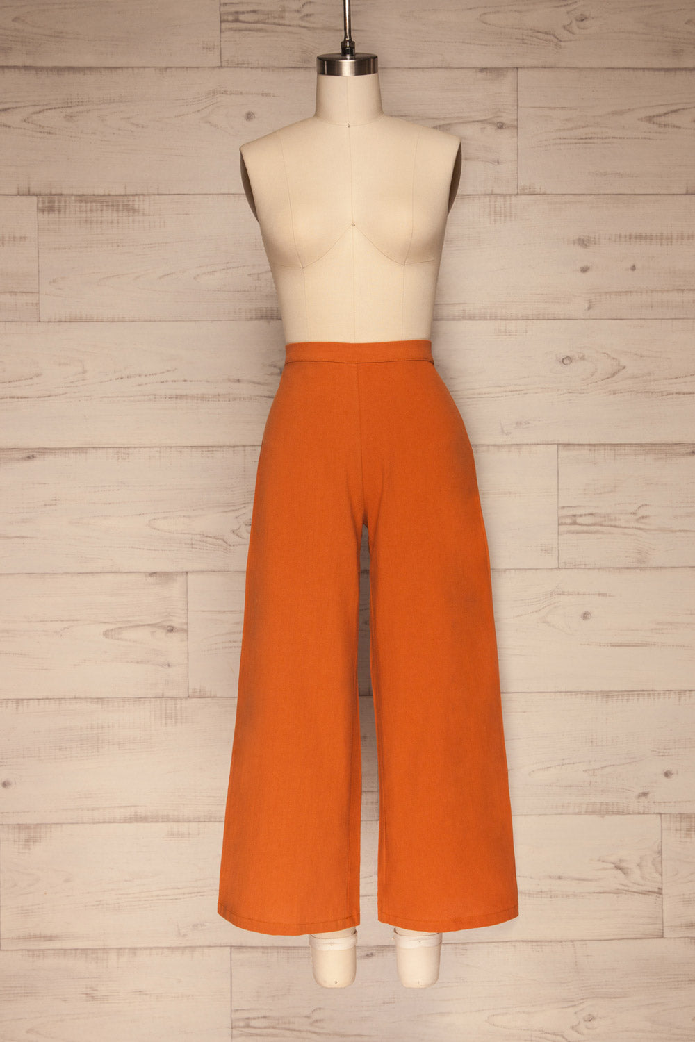 Laskowice Orange Wide Straight Leg Pants | La petite garçonne front view