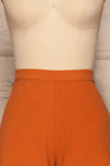 Laskowice Orange Wide Straight Leg Pants | La petite garçonne front close up