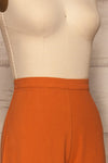 Laskowice Orange Wide Straight Leg Pants | La petite garçonne side close up