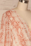 Latacunga Pink Snake Print Bodysuit | La petite garçonne side close up