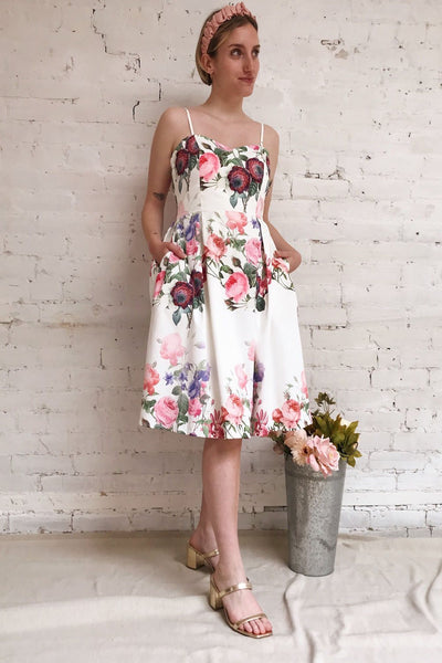 Lauralie Cocktail Dress with Floral Print | Boutique 1861 model look