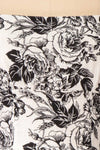 Lausanne White & Black Floral Print Crop Top | Boutique 1861 fabric