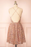 Layla Pink Backless Short Sequin Dress | Boutique 1861 back view