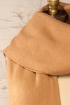 Le Baiser Taupe Soft Knitted Scarf | La petite garçonne wraped close-up