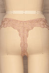 Lebork Champagne Nude Lace Brazilian Panties back close up | La petite garçonne