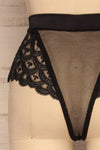 Leczyca Black Lace High-Waist Panties | La petite garçonne back close-up