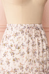 Leoben Beige Floral Long Layered Skirt | Boutique 1861 side close-up
