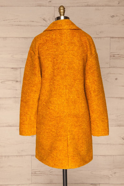 Leonarda Yellow Cadmium Wool Coat back view | La petite garçonne