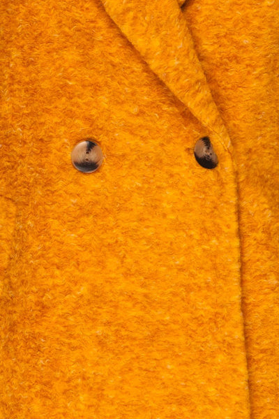 Leonarda Yellow Cadmium Wool Coat fabrci | La petite garçonne