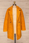 Leonarda Yellow Cadmium Wool Coat front view open | La petite garçonne