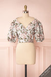Leonore Floral Crop Top | Boutique 1861 free shipping