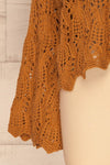 Lesko Brown Crochet Knit Top | La petite garçonne bottom