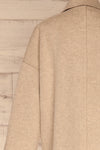 Leszno Beige | Buttoned Wool Coat