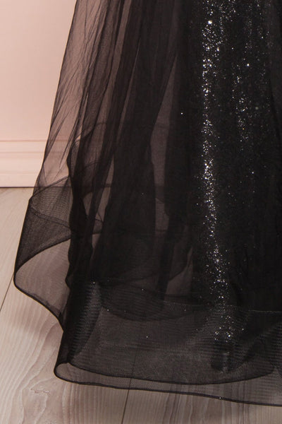 Letha Black Tulle & Beaded Gown | Robe Maxi skirt | Boutique 1861