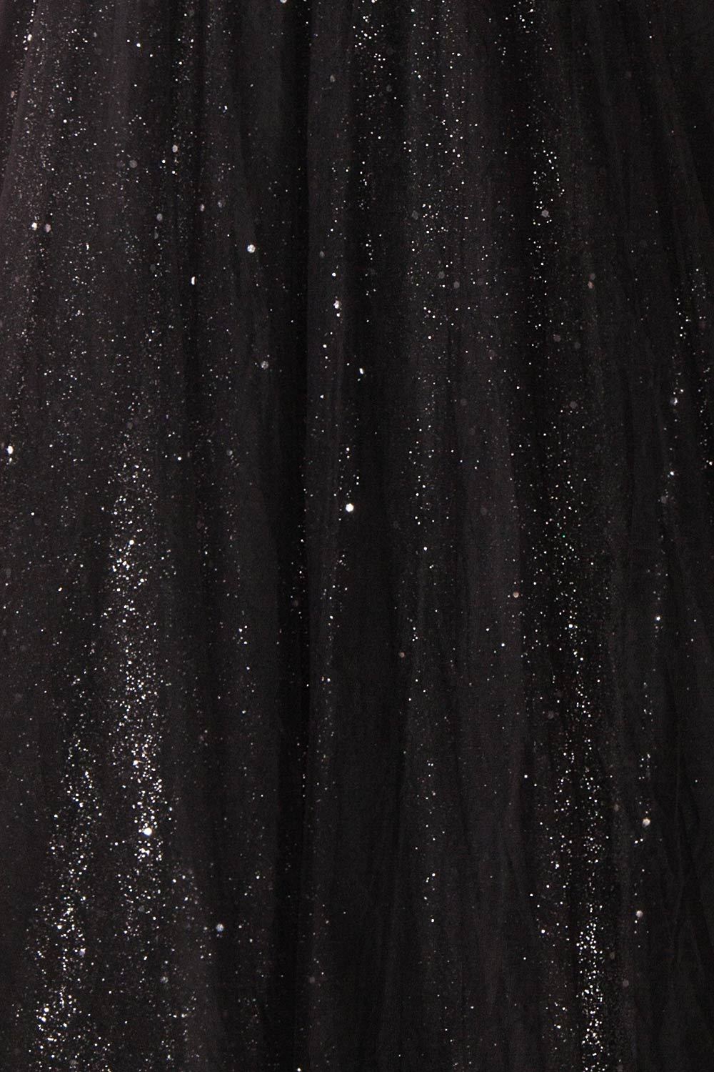 Letha Black Tulle & Beaded Gown | Robe Maxi fabric | Boutique 1861