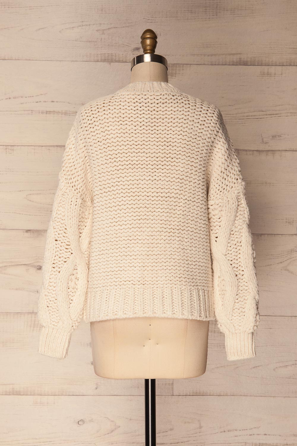 Levidhi Off-White Cable Knit Sweater | La Petite Garçonne 6