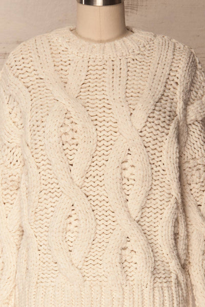Levidhi Off-White Cable Knit Sweater | La Petite Garçonne 3