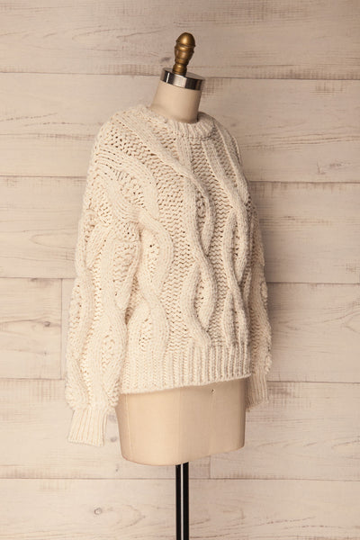 Levidhi Off-White Cable Knit Sweater | La Petite Garçonne 4