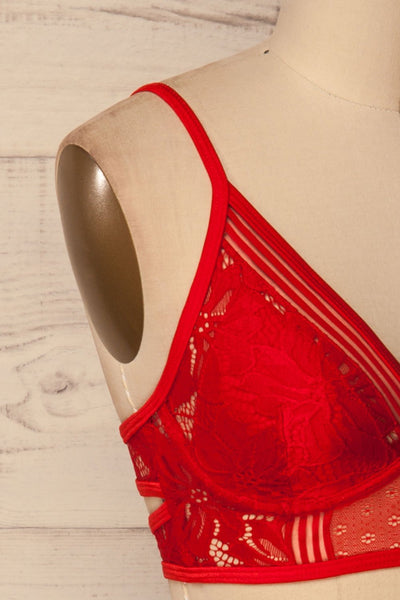 Levidi Red Lace Bikini Top Swimsuit | La Petite Garçonne Chpt. 2 4