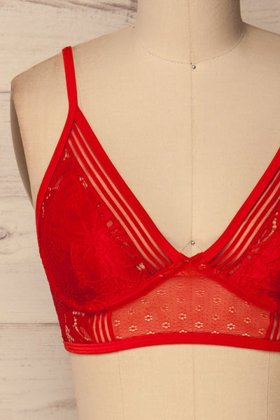 Levidi Red Lace Bikini Top Swimsuit | La Petite Garçonne Chpt. 2 2