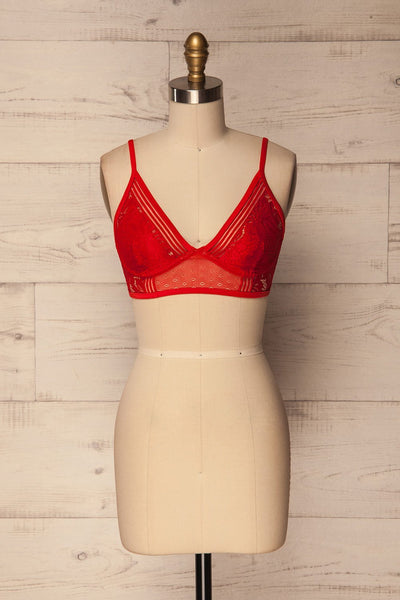 Levidi Red Lace Bikini Top Swimsuit | La Petite Garçonne Chpt. 2 1