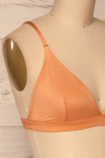 Lexie Orange Triangle Bralette | La Petite Garçonne Chpt. 2 side close-up