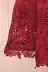 Leyina | Burgundy Lace Dress