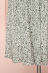 Lidochka Green & White Pleated Midi Skirt | Boutique 1861 bottom close-up
