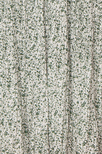 Lidochka Green & White Pleated Midi Skirt | Boutique 1861 fabric