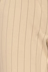 Lillesand Cream Thin Stripes Fitted Pants | La petite garçonne fabric detail