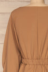 Limoges Beige Belted Long Sleeve Blouse | La petite garçonne back close-up