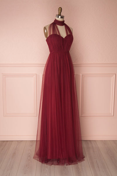 Linaya Deep Red | Tulle Polymorphous Dress