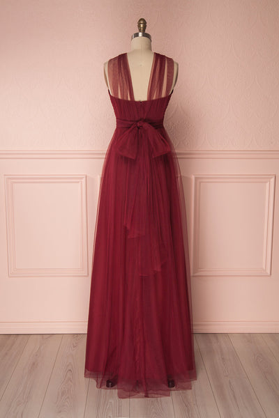 Linaya Deep Red | Tulle Polymorphous Dress
