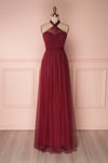 Linaya Deep Red Burgundy Draped Bustier Empire Gown | Boudoir 1861