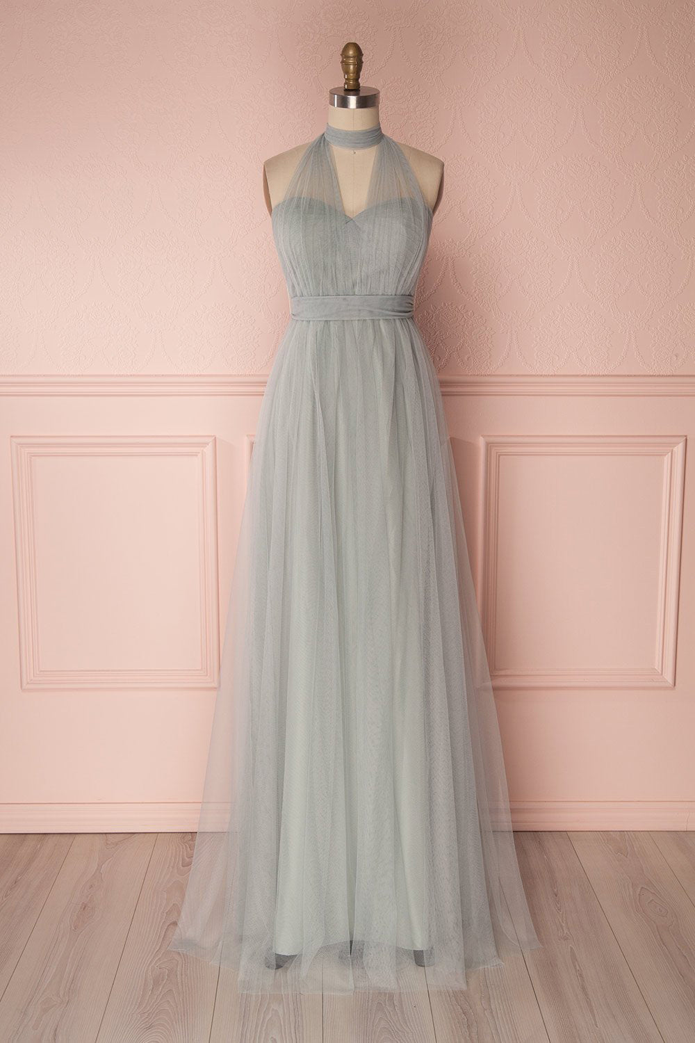 Linaya Eucalyptus Sage Bustier Empire Gown | Boudoir 1861