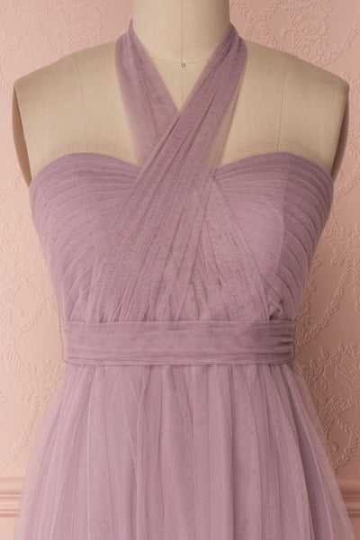 Linaya Lilac Draped Bustier Empire Gown | Boudoir 1861