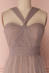 Linaya Sand Taupe Draped Bustier Empire Gown | Boudoir 1861