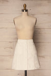 Lindos Vanille White Denim Button-Up Mini Skirt | La Petite Garçonne