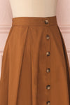 Linor Brown Button-Up High Waisted Skirt | Boutique 1861 4
