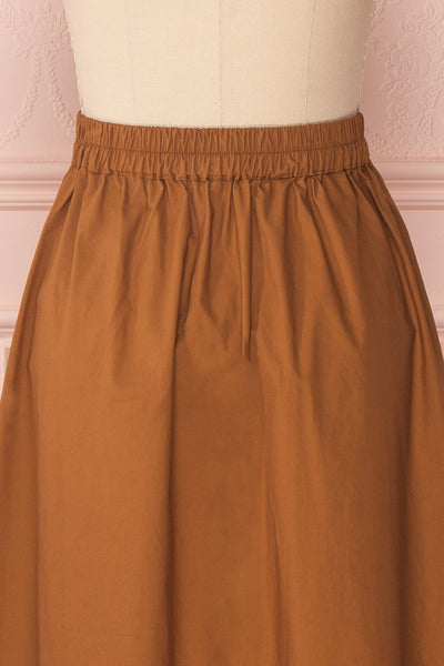 Linor Brown Button-Up High Waisted Skirt | Boutique 1861 6