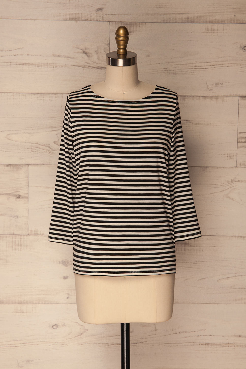 Liptal Earth Black & White Striped T-Shirt | La Petite Garçonne