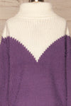 Lisalmi Purple & Ivory Colour Block Sweater | La Petite Garçonne back close-up