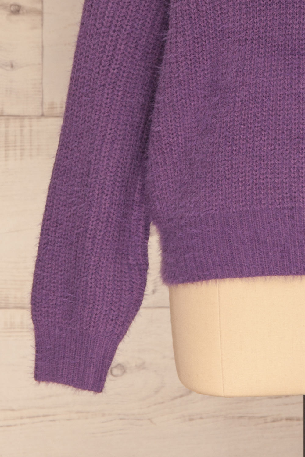 Lisalmi Purple & Ivory Colour Block Sweater | La Petite Garçonne bottom view 