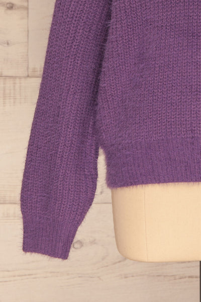 Lisalmi Purple & Ivory Colour Block Sweater | La Petite Garçonne bottom view
