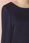 Liséa Ciel Navy Blue Asymmetrical Silky Dress | Boutique 1861
